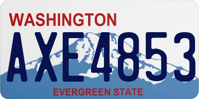 WA license plate AXE4853