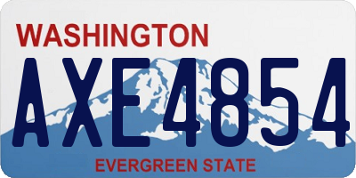 WA license plate AXE4854