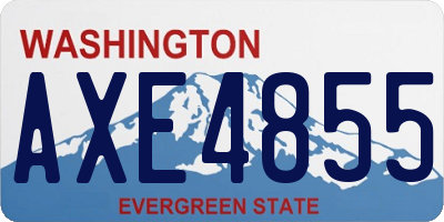 WA license plate AXE4855