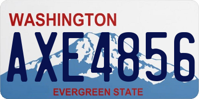 WA license plate AXE4856