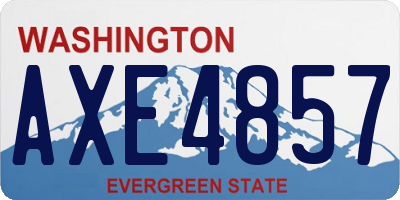 WA license plate AXE4857