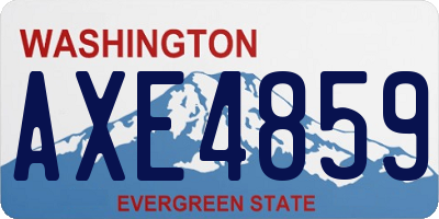 WA license plate AXE4859