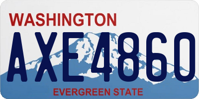 WA license plate AXE4860