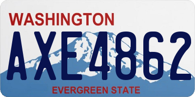 WA license plate AXE4862