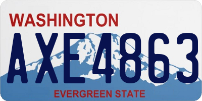 WA license plate AXE4863
