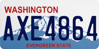 WA license plate AXE4864