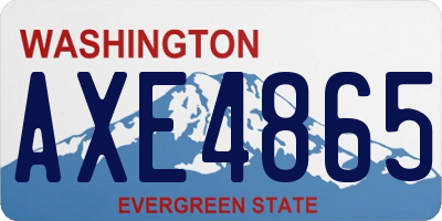 WA license plate AXE4865