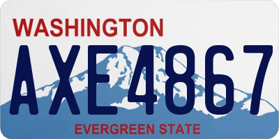 WA license plate AXE4867