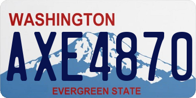 WA license plate AXE4870