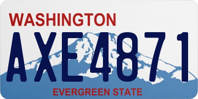WA license plate AXE4871