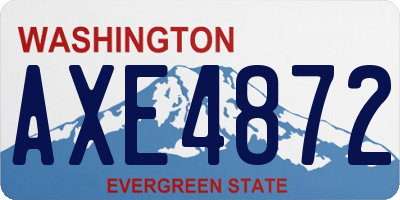 WA license plate AXE4872