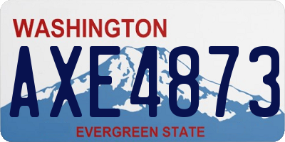 WA license plate AXE4873
