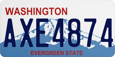 WA license plate AXE4874