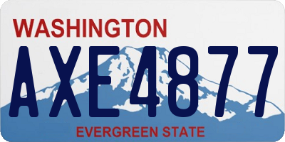 WA license plate AXE4877