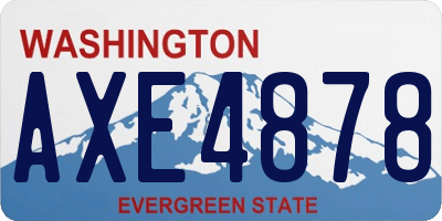 WA license plate AXE4878