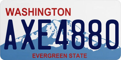 WA license plate AXE4880