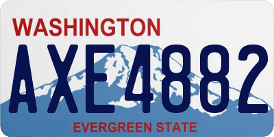 WA license plate AXE4882