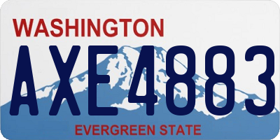 WA license plate AXE4883