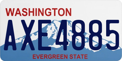 WA license plate AXE4885