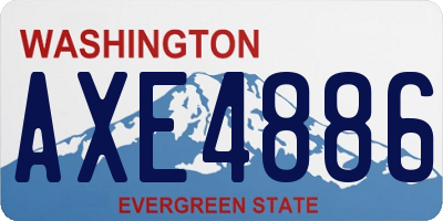 WA license plate AXE4886