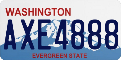 WA license plate AXE4888