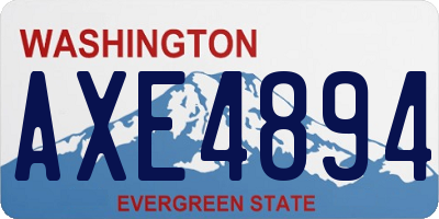 WA license plate AXE4894