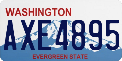 WA license plate AXE4895