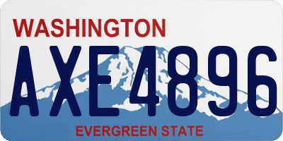 WA license plate AXE4896