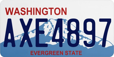 WA license plate AXE4897