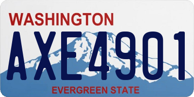 WA license plate AXE4901