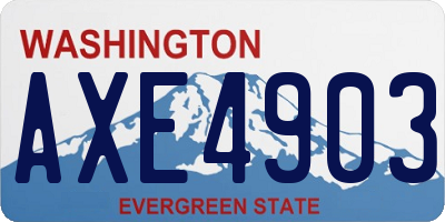 WA license plate AXE4903