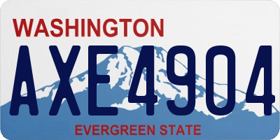 WA license plate AXE4904