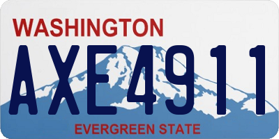 WA license plate AXE4911