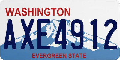 WA license plate AXE4912
