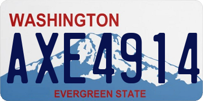 WA license plate AXE4914