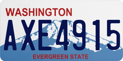 WA license plate AXE4915