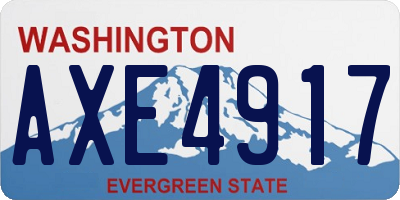 WA license plate AXE4917