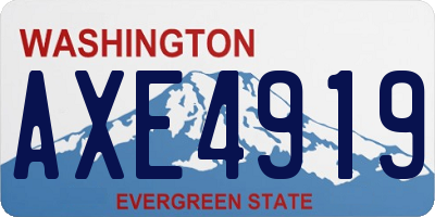 WA license plate AXE4919