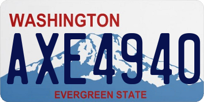 WA license plate AXE4940