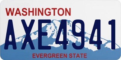 WA license plate AXE4941
