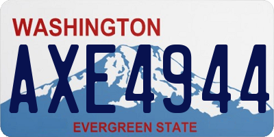 WA license plate AXE4944