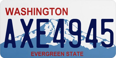 WA license plate AXE4945