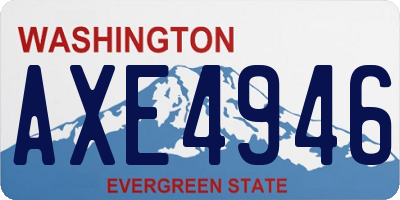 WA license plate AXE4946