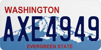 WA license plate AXE4949