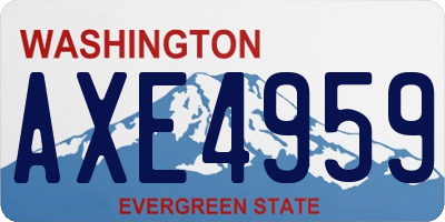 WA license plate AXE4959