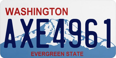 WA license plate AXE4961