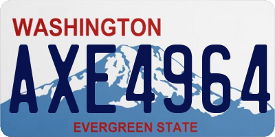 WA license plate AXE4964