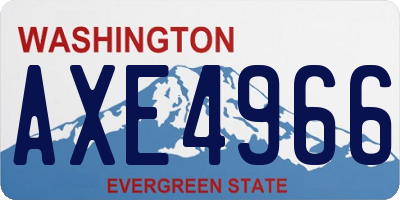 WA license plate AXE4966