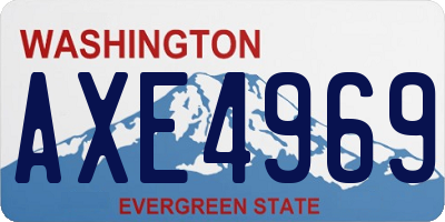 WA license plate AXE4969