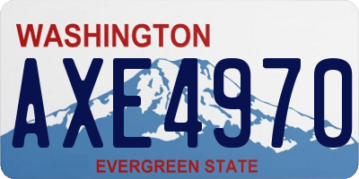 WA license plate AXE4970